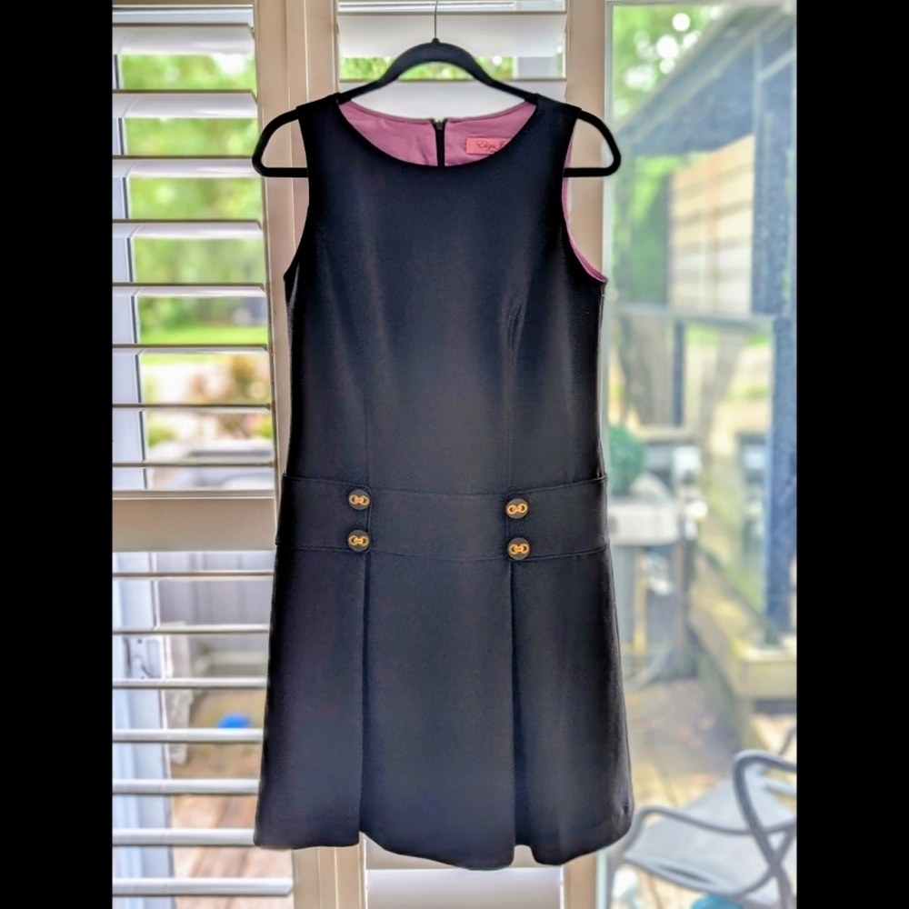 Eliza J Black Dress with Mauve Lining